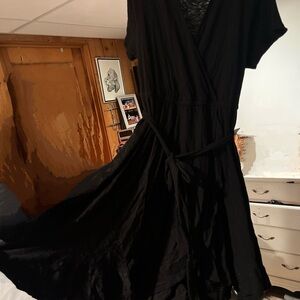 Torrid Black Wrap Dress